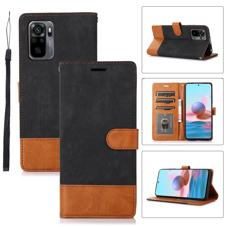For Xiaomi Redmi 10 Splicing Leather Phone Case
