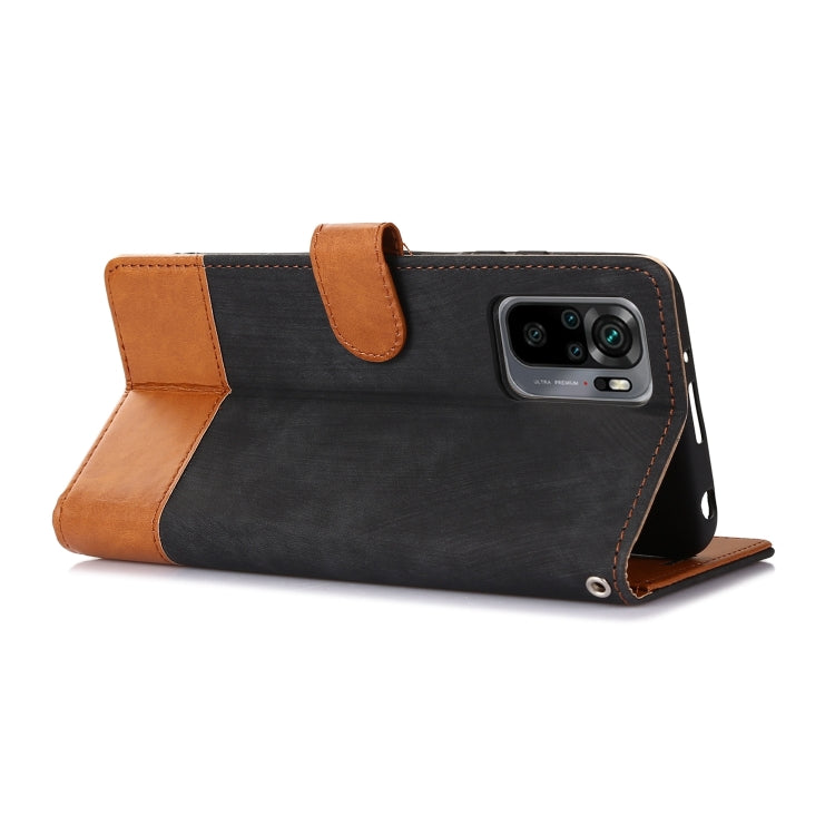 For Xiaomi Redmi 10 Splicing Leather Phone Case