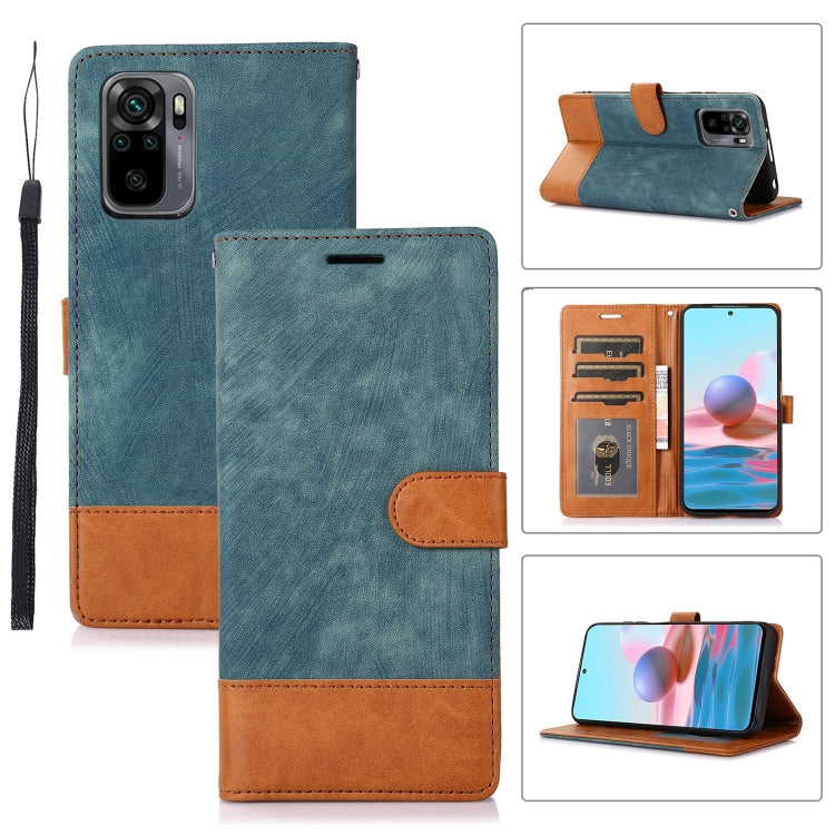 For Xiaomi Redmi 10 Splicing Leather Phone Case