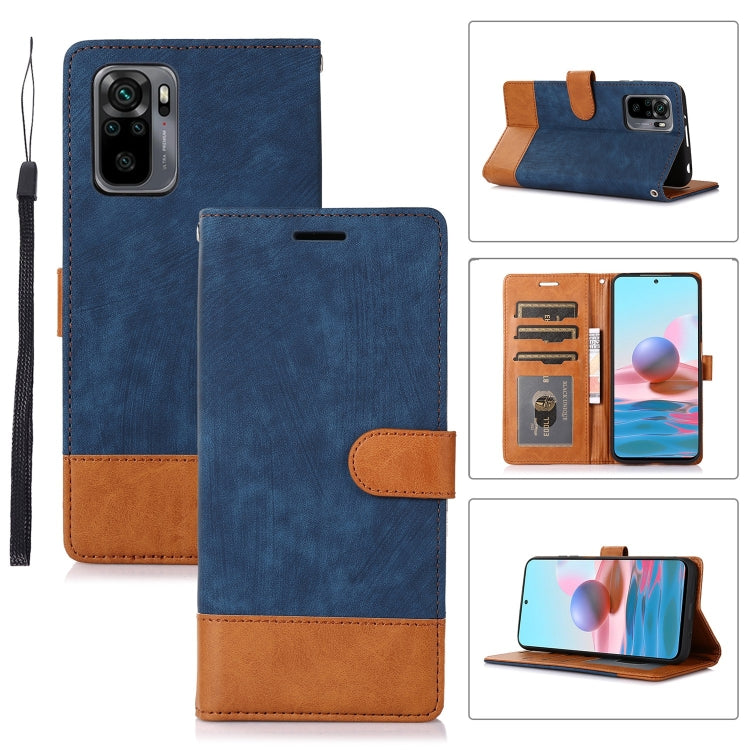 For Xiaomi Redmi 10 Splicing Leather Phone Case