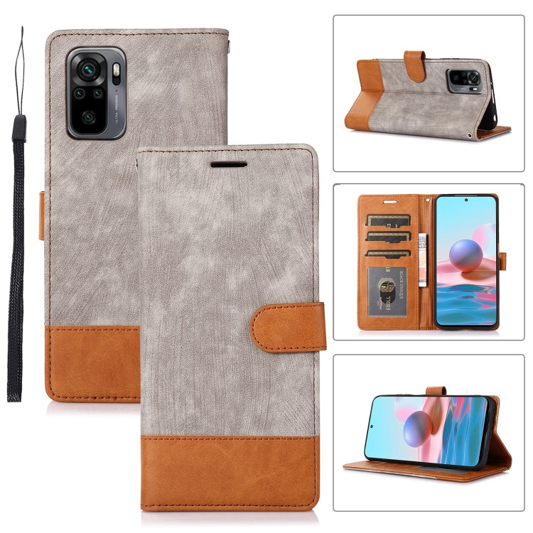 For Xiaomi Redmi 10 Splicing Leather Phone Case