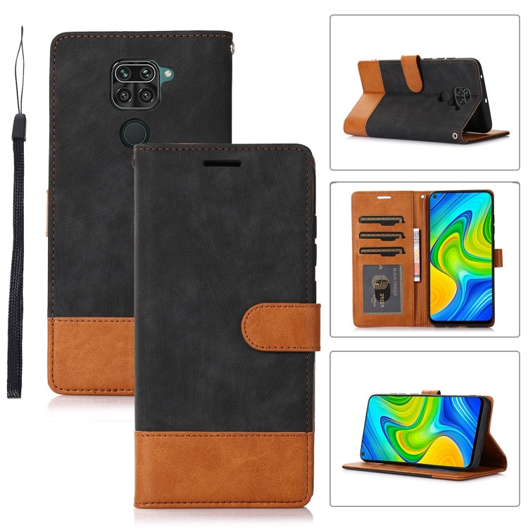 For Xiaomi Redmi Note 9 4G Splicing Leather Phone Case