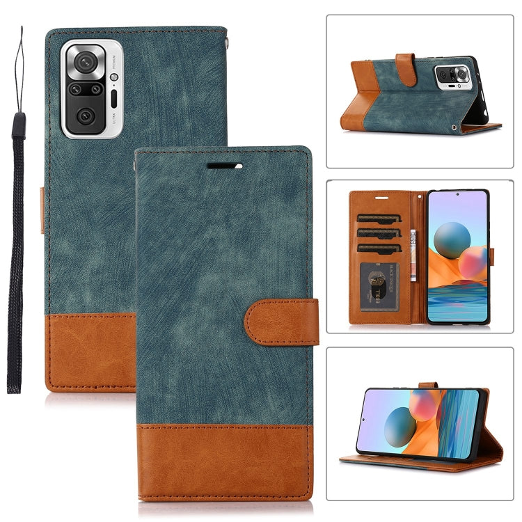 For Xiaomi Redmi Note 10 Pro Splicing Leather Phone Case