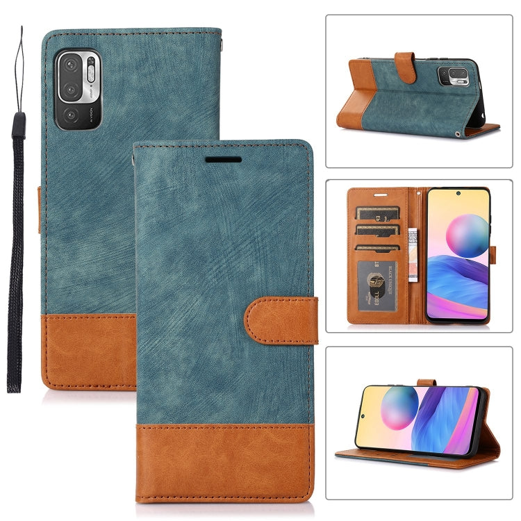 For Xiaomi Redmi Note 10 5G Splicing Leather Phone Case