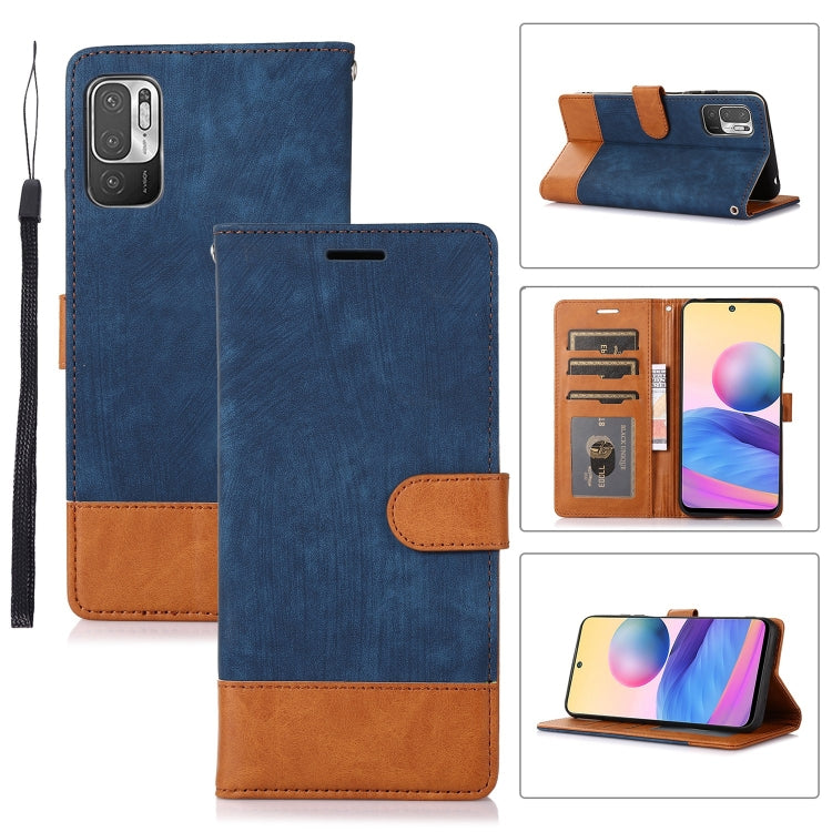 For Xiaomi Redmi Note 10 5G Splicing Leather Phone Case