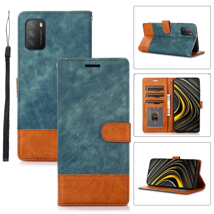 For Xiaomi Poco M3 Splicing Leather Phone Case