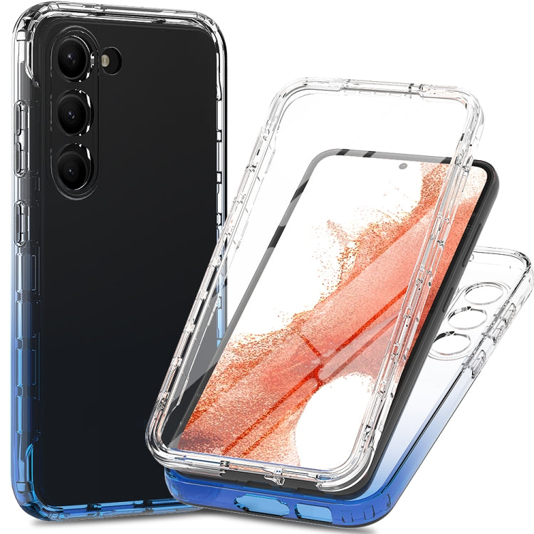 For Samsung Galaxy S23+ 5G Integrated Transparent Gradient Color TPU + PC + PET Protective Phone Case