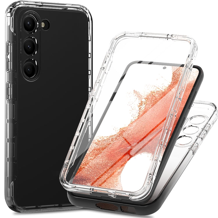 For Samsung Galaxy S23+ 5G Integrated Transparent Gradient Color TPU + PC + PET Protective Phone Case