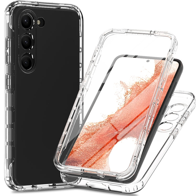 For Samsung Galaxy S23+ 5G Integrated Transparent Gradient Color TPU + PC + PET Protective Phone Case