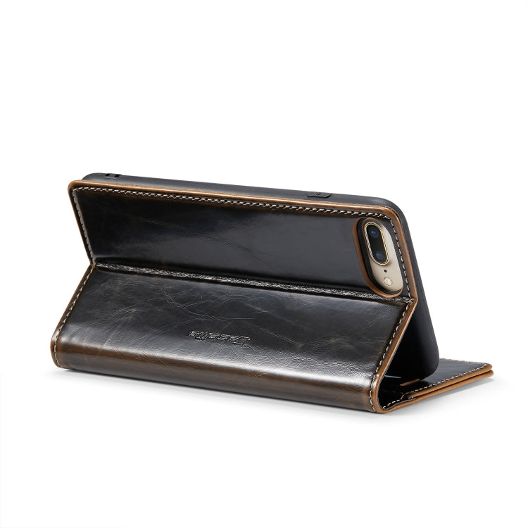 For iPhone 6 Plus/7 Plus/8 Plus CaseMe 003 Crazy Horse Texture Leather Phone Case