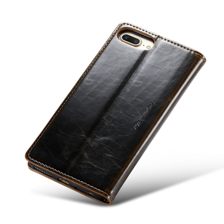 For iPhone 6 Plus/7 Plus/8 Plus CaseMe 003 Crazy Horse Texture Leather Phone Case