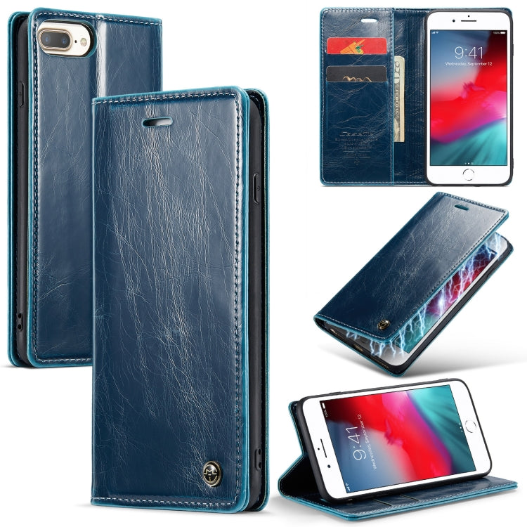 For iPhone 6 Plus/7 Plus/8 Plus CaseMe 003 Crazy Horse Texture Leather Phone Case