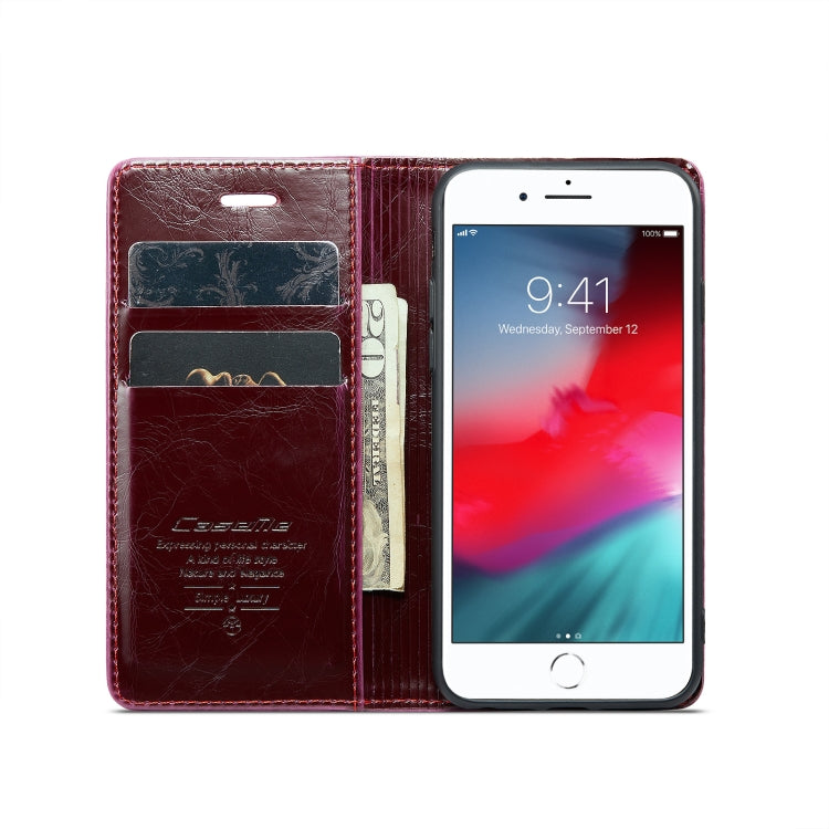 For iPhone 6 Plus/7 Plus/8 Plus CaseMe 003 Crazy Horse Texture Leather Phone Case