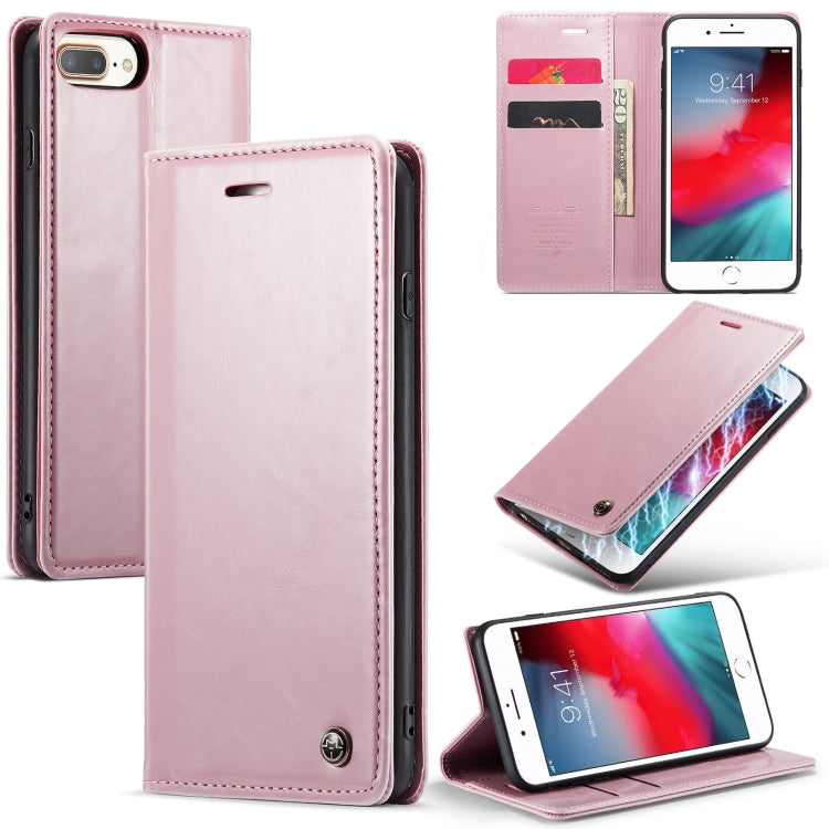 For iPhone 6 Plus/7 Plus/8 Plus CaseMe 003 Crazy Horse Texture Leather Phone Case