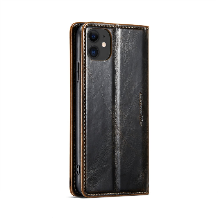 For iPhone 11 CaseMe 003 Crazy Horse Texture Leather Phone Case