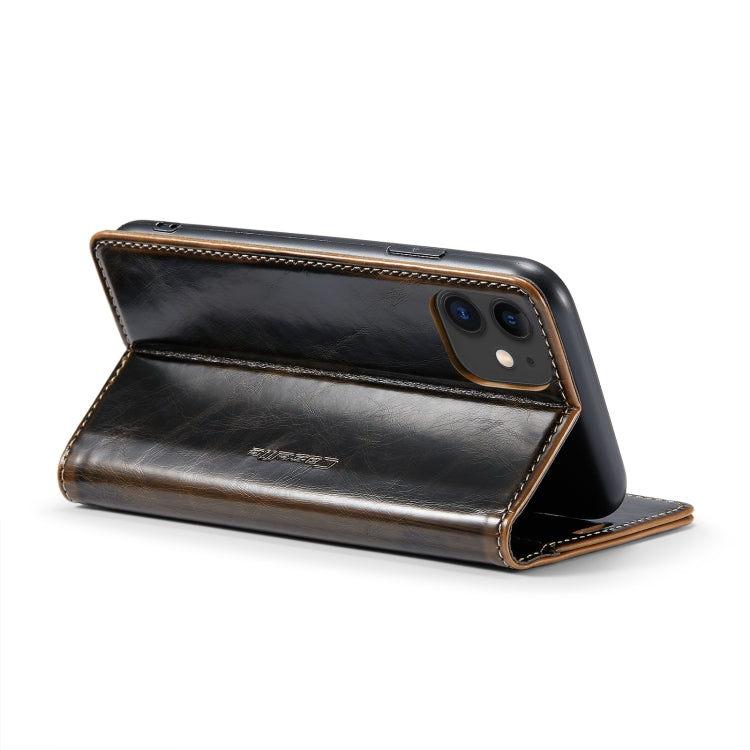 For iPhone 11 CaseMe 003 Crazy Horse Texture Leather Phone Case