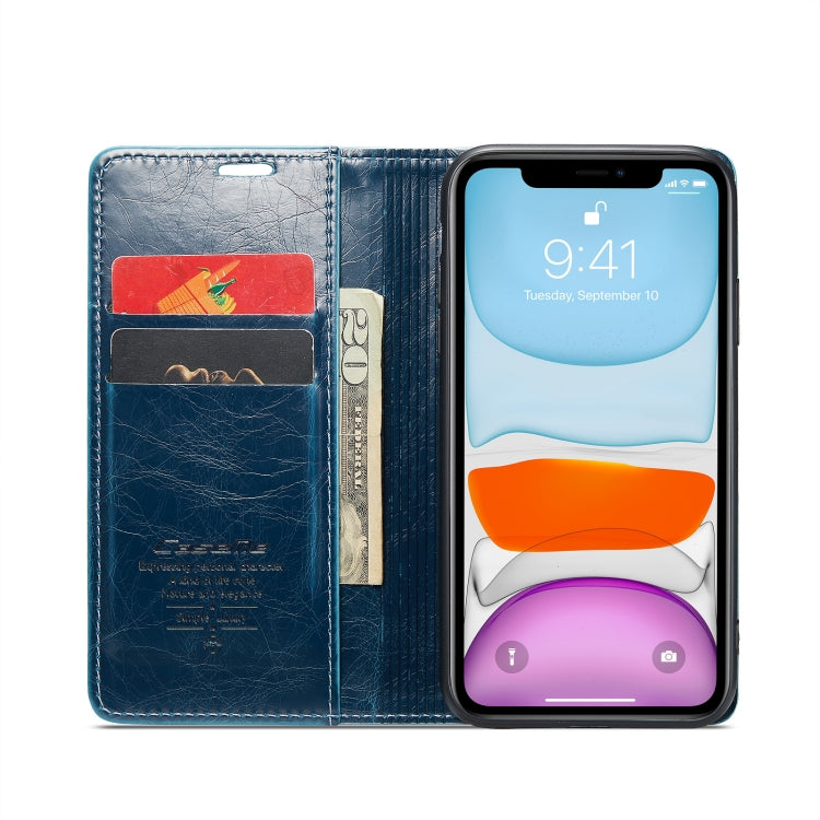 For iPhone 11 CaseMe 003 Crazy Horse Texture Leather Phone Case