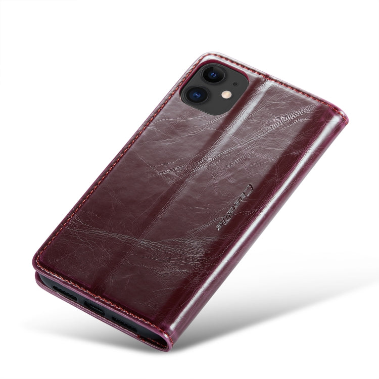 For iPhone 11 CaseMe 003 Crazy Horse Texture Leather Phone Case
