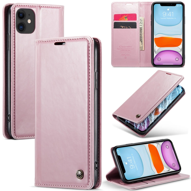 For iPhone 11 CaseMe 003 Crazy Horse Texture Leather Phone Case