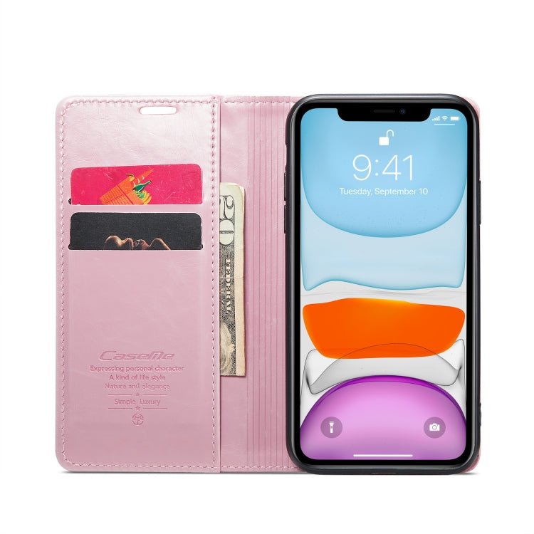 For iPhone 11 CaseMe 003 Crazy Horse Texture Leather Phone Case