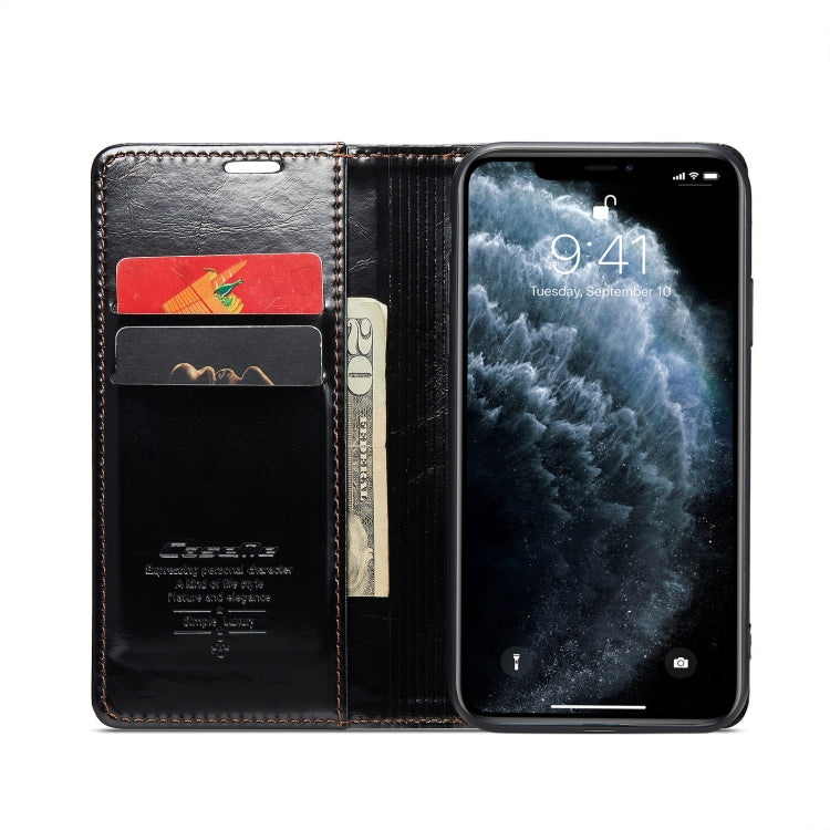 For iPhone 11 Pro CaseMe 003 Crazy Horse Texture Leather Phone Case