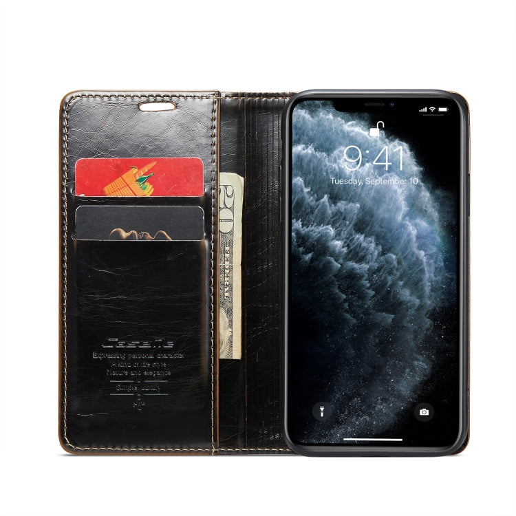 For iPhone 11 Pro CaseMe 003 Crazy Horse Texture Leather Phone Case