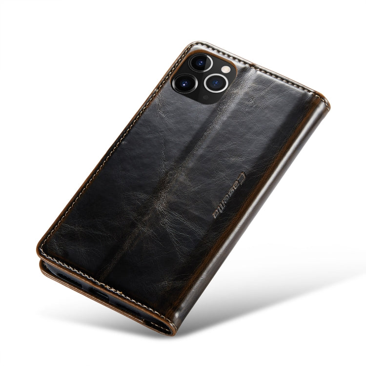 For iPhone 11 Pro Max CaseMe 003 Crazy Horse Texture Leather Phone Case