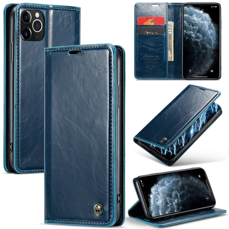 For iPhone 11 Pro Max CaseMe 003 Crazy Horse Texture Leather Phone Case