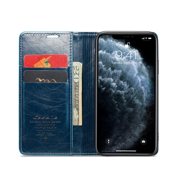 For iPhone 11 Pro Max CaseMe 003 Crazy Horse Texture Leather Phone Case