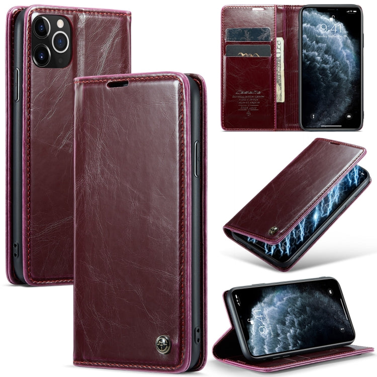For iPhone 11 Pro Max CaseMe 003 Crazy Horse Texture Leather Phone Case