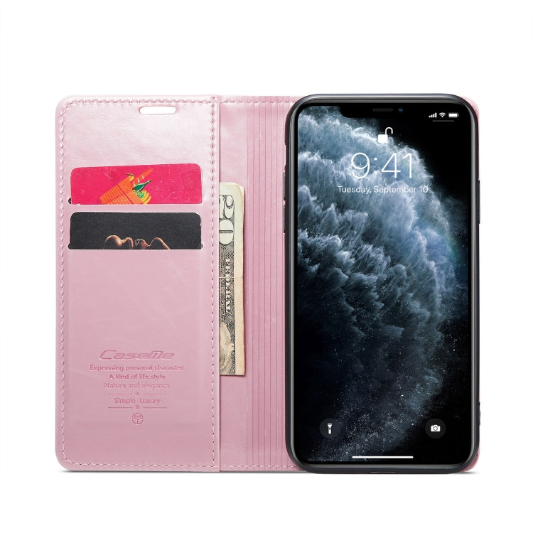 For iPhone 11 Pro Max CaseMe 003 Crazy Horse Texture Leather Phone Case