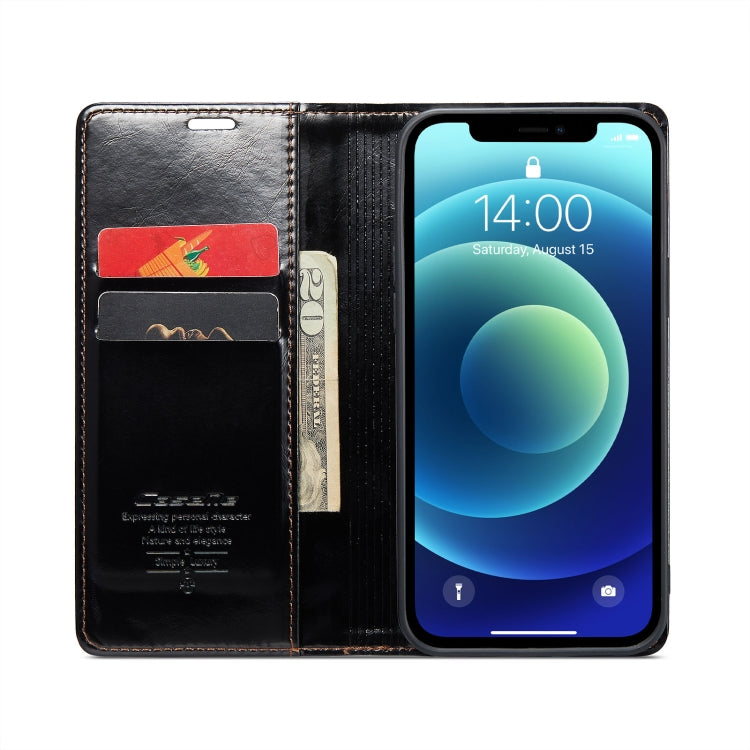For iPhone 12 mini CaseMe 003 Crazy Horse Texture Leather Phone Case