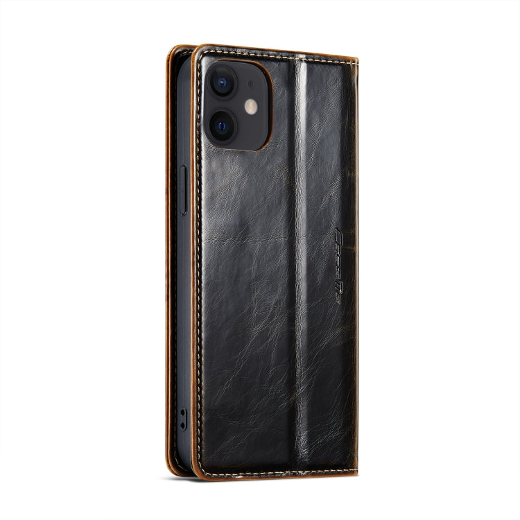 For iPhone 12 mini CaseMe 003 Crazy Horse Texture Leather Phone Case