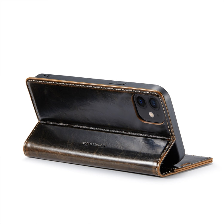 For iPhone 12 mini CaseMe 003 Crazy Horse Texture Leather Phone Case