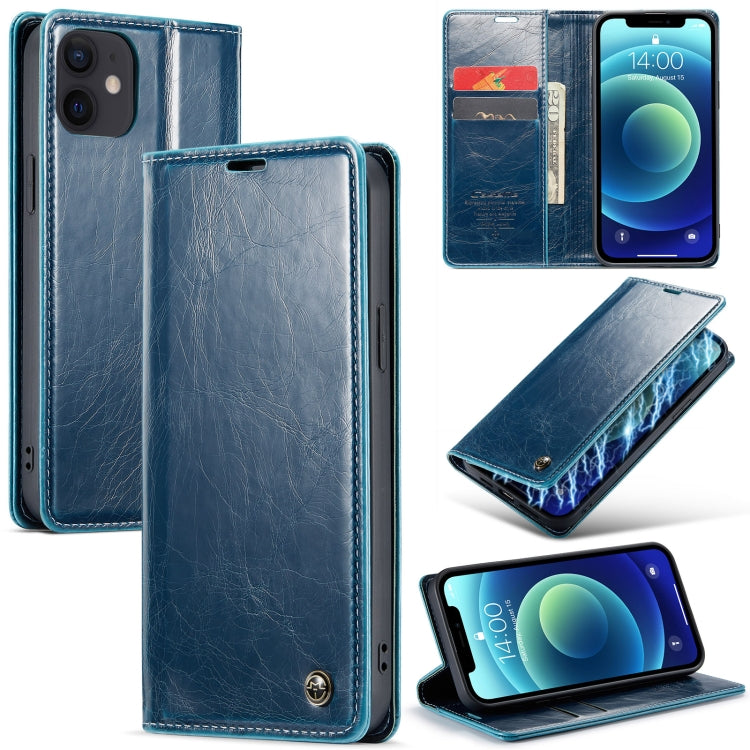 For iPhone 12 mini CaseMe 003 Crazy Horse Texture Leather Phone Case
