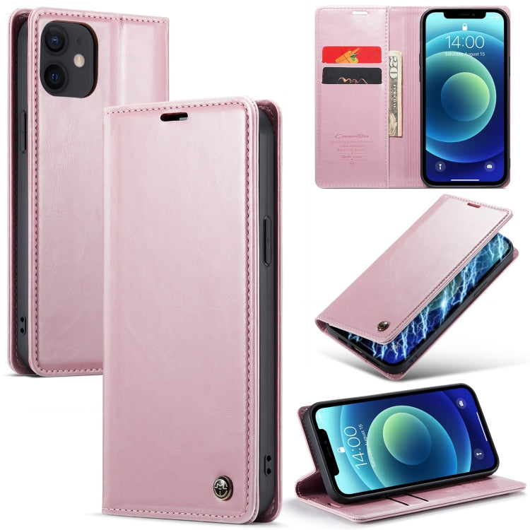 For iPhone 12 mini CaseMe 003 Crazy Horse Texture Leather Phone Case