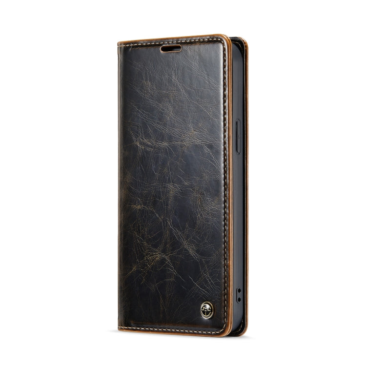 For iPhone 12 CaseMe 003 Crazy Horse Texture Leather Phone Case
