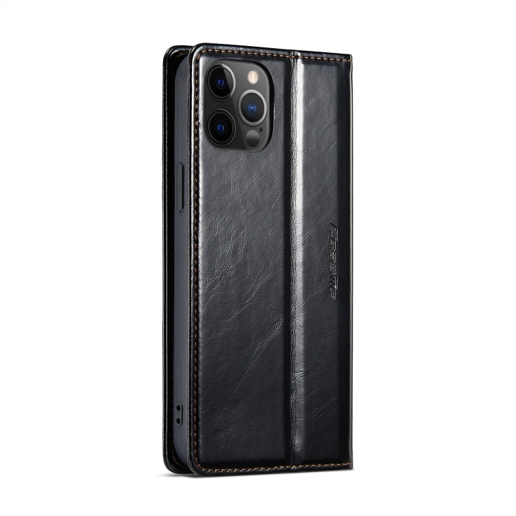 For iPhone 12 Pro CaseMe 003 Crazy Horse Texture Leather Phone Case