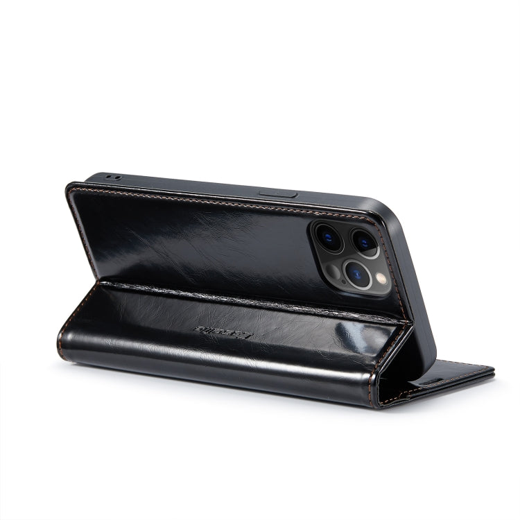 For iPhone 12 Pro CaseMe 003 Crazy Horse Texture Leather Phone Case