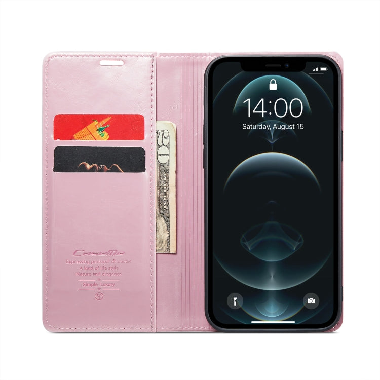 For iPhone 12 Pro CaseMe 003 Crazy Horse Texture Leather Phone Case