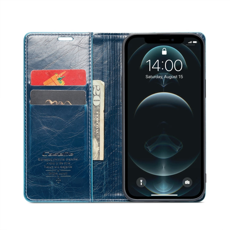 For iPhone 12 Pro Max CaseMe 003 Crazy Horse Texture Leather Phone Case