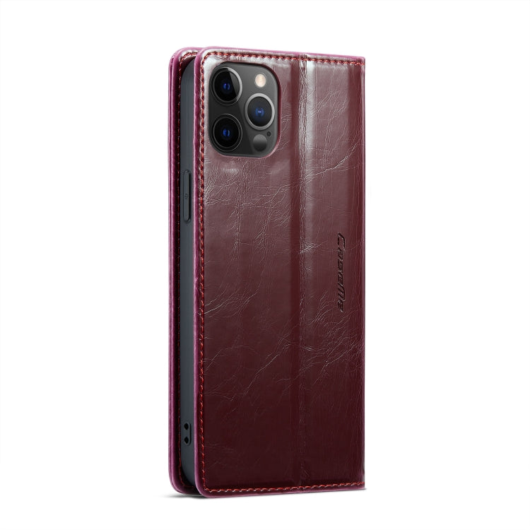 For iPhone 12 Pro Max CaseMe 003 Crazy Horse Texture Leather Phone Case