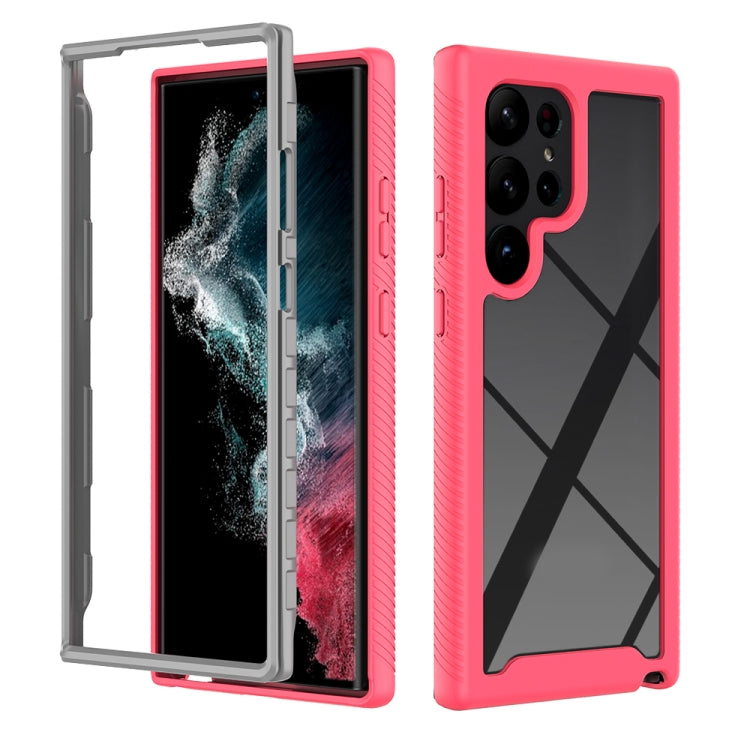For Samsung Galaxy S23 Ultra 5G Two-layer Integrated Transparent TPU + PC Protective Phone Case