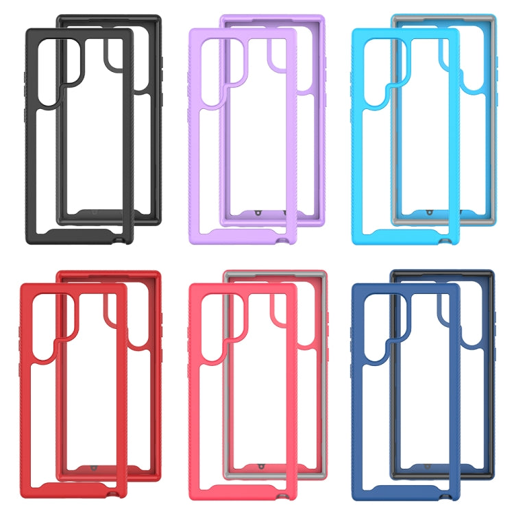 For Samsung Galaxy S23 Ultra 5G Two-layer Integrated Transparent TPU + PC Protective Phone Case