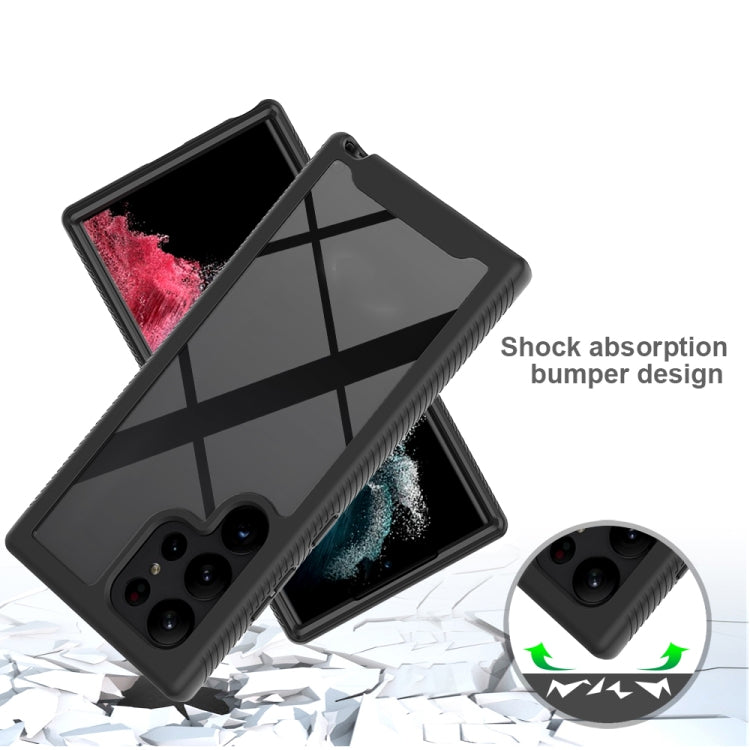For Samsung Galaxy S23 Ultra 5G Two-layer Integrated Transparent TPU + PC Protective Phone Case