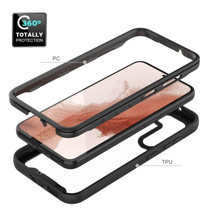For Samsung Galaxy S23+ 5G Two-layer Integrated Transparent TPU + PC Protective Phone Case