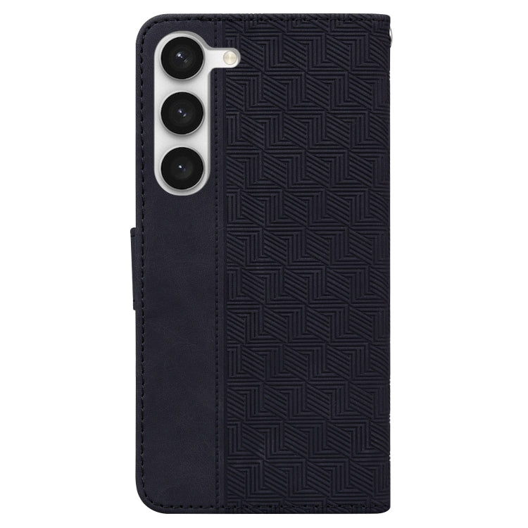 For Samsung Galaxy S23 5G Geometric Embossed Flip Leather Phone Case