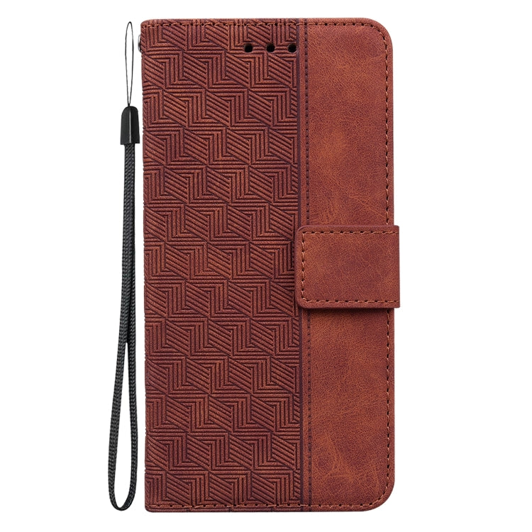 For Samsung Galaxy S23+ 5G Geometric Embossed Flip Leather Phone Case