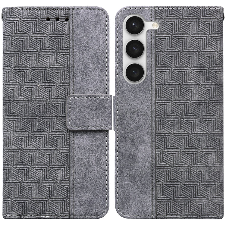 For Samsung Galaxy S23+ 5G Geometric Embossed Flip Leather Phone Case