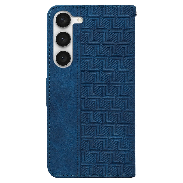 For Samsung Galaxy S23+ 5G Geometric Embossed Flip Leather Phone Case